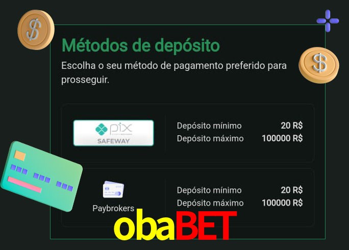 O cassino obabet oferece uma grande variedade de métodos de pagamento